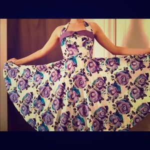 Fifties style halter dress! Worn twice! Like new!